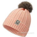 Gorro de gorro cálido de invierno con pom